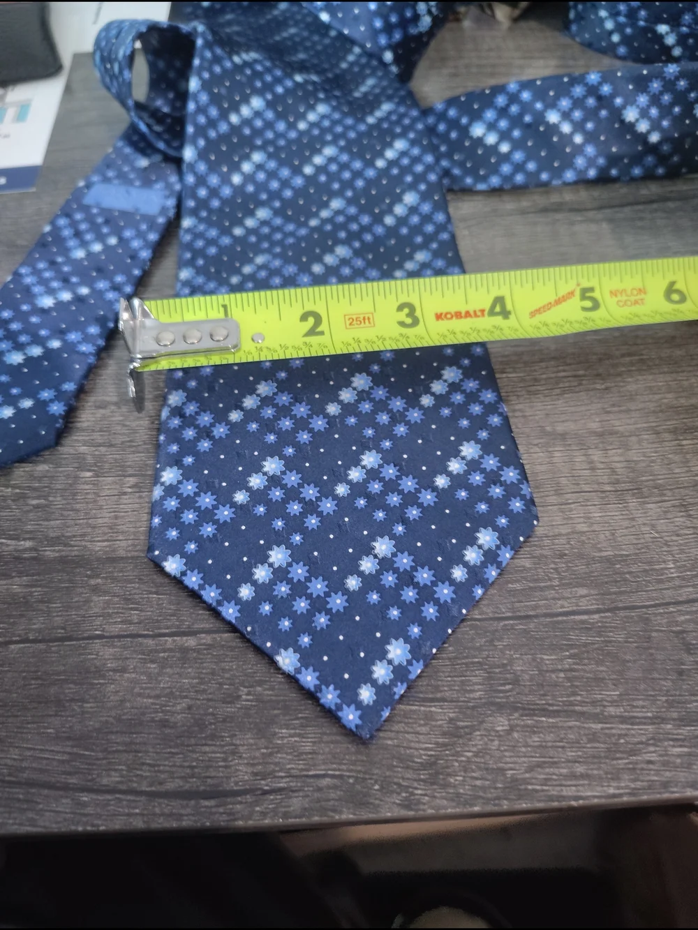 Lanvin Blue Starburst Silk Tie
